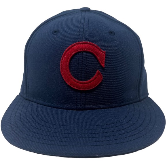 Converse Men's Embroidered Classic Icon C Logo Strapback Hat Cap in Navy - Picture 2 of 5